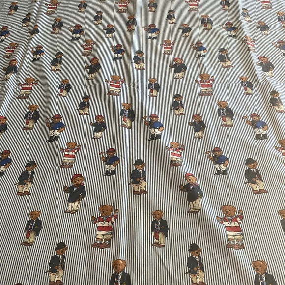 Ralph Lauren Polo Bear Flat Sheet - Twin - Picture 2 of 5